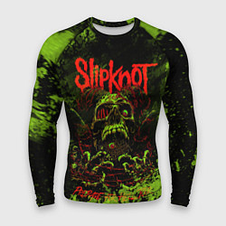 Рашгард мужской Slipknot green череп, цвет: 3D-принт