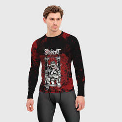 Рашгард мужской Slipknot - скелет, цвет: 3D-принт — фото 2