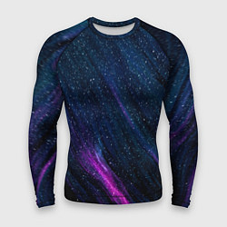 Мужской рашгард Звёздное абстрактное фиолетовое небо