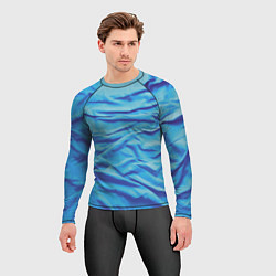 Рашгард мужской Мятая ткань - fashion - wave, цвет: 3D-принт — фото 2