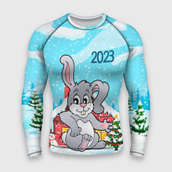 Рашгард мужской Кролик 2023 новый год, цвет: 3D-принт