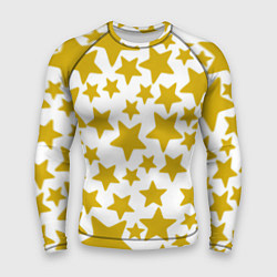 Рашгард мужской Жёлтые звезды, цвет: 3D-принт