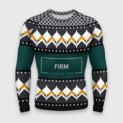 Рашгард мужской FIRM ретро свитер, цвет: 3D-принт