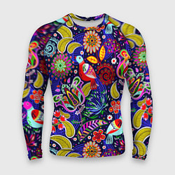 Мужской рашгард Multicolored floral patterns