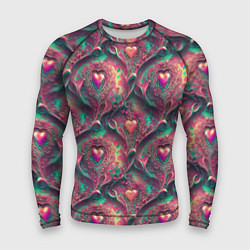 Рашгард мужской Паттерн сердца и узоры, цвет: 3D-принт