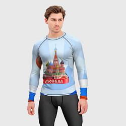 Рашгард мужской Кремль Москва, цвет: 3D-принт — фото 2
