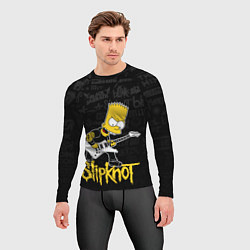 Рашгард мужской Slipknot Барт Симпсон рокер логотипы, цвет: 3D-принт — фото 2