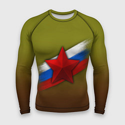 Рашгард мужской Звезда и триколор, цвет: 3D-принт
