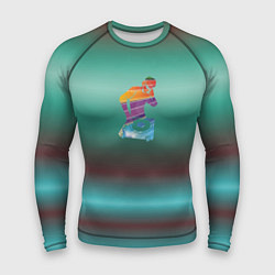 Рашгард мужской Диджей в градиенте, цвет: 3D-принт