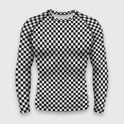 Рашгард мужской Шахматная клетка иллюзия, цвет: 3D-принт