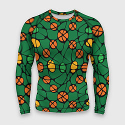 Рашгард мужской Контрастный абстрактный узор, цвет: 3D-принт