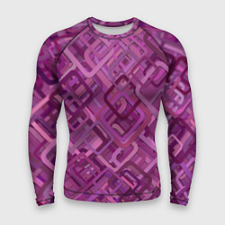 Рашгард мужской Фиолетовые диагонали, цвет: 3D-принт