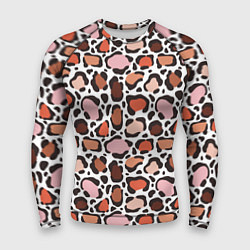 Рашгард мужской Бесконечные цветные пятна леопарда, цвет: 3D-принт