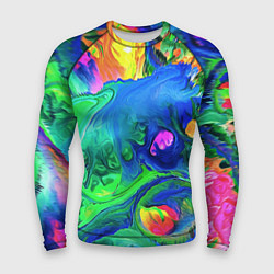 Рашгард мужской Яркие всплески краски - импрессионизм, цвет: 3D-принт
