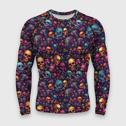 Рашгард мужской Россыпь мелких разноцветных черепков, цвет: 3D-принт