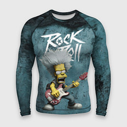 Рашгард мужской Rock n roll style Simpsons, цвет: 3D-принт