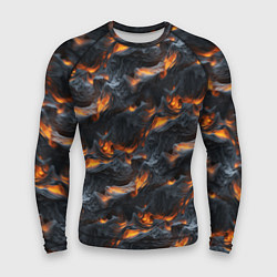 Рашгард мужской Огненные волны - pattern, цвет: 3D-принт