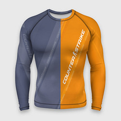 Мужской рашгард Counter Strike 2 Blue Orange Pattern