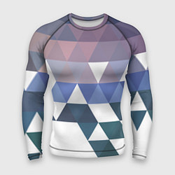 Рашгард мужской Абстрактные разноцветные треугольники в паттерне, цвет: 3D-принт