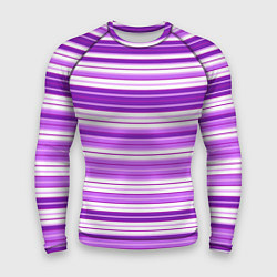 Рашгард мужской Фиолетовые полосы, цвет: 3D-принт