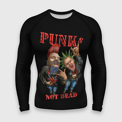 Рашгард мужской Punks Not Dead - панки хой, цвет: 3D-принт