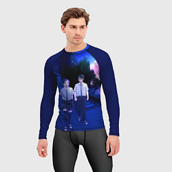 Рашгард мужской Бессонница после школы Друзья, цвет: 3D-принт — фото 2