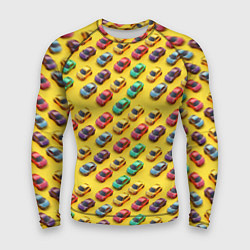 Рашгард мужской Разноцветные машинки, цвет: 3D-принт