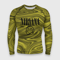 Рашгард мужской Nirvana лого абстракция, цвет: 3D-принт