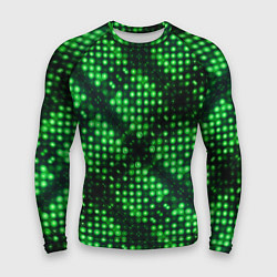 Рашгард мужской Яркие зеленые точки, цвет: 3D-принт