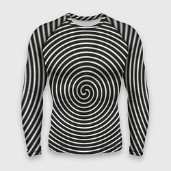 Рашгард мужской Оптическая иллюзия спираль, цвет: 3D-принт