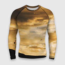 Рашгард мужской Предрассветное облачное небо, цвет: 3D-принт