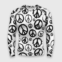 Рашгард мужской Many peace logo, цвет: 3D-принт