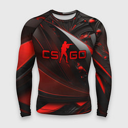 Рашгард мужской CS GO red and black, цвет: 3D-принт