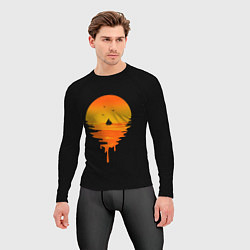 Рашгард мужской Лавовый закат, цвет: 3D-принт — фото 2