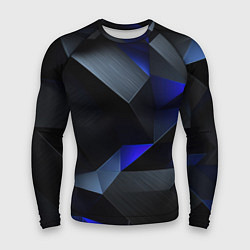 Рашгард мужской Black blue abstract, цвет: 3D-принт
