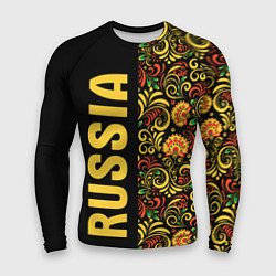 Рашгард мужской Russia хохлома, цвет: 3D-принт