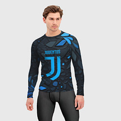 Рашгард мужской Juventus blue logo, цвет: 3D-принт — фото 2