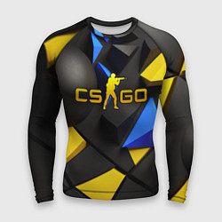 Мужской рашгард CSGO blue yellow abstract