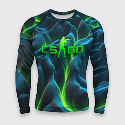 Рашгард мужской CSGO green texture, цвет: 3D-принт