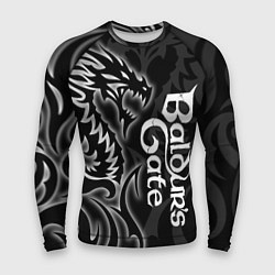 Рашгард мужской Балдурс гейт 3 - черный дракон, цвет: 3D-принт