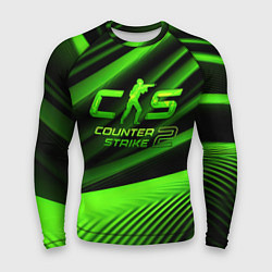 Рашгард мужской CS2 Counter strike green logo, цвет: 3D-принт