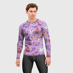 Рашгард мужской Halloween pattern арт, цвет: 3D-принт — фото 2