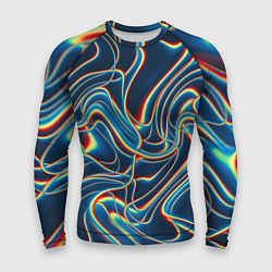 Рашгард мужской Abstract waves, цвет: 3D-принт