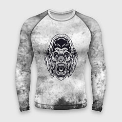 Рашгард мужской Texture - разозленная горилла, цвет: 3D-принт