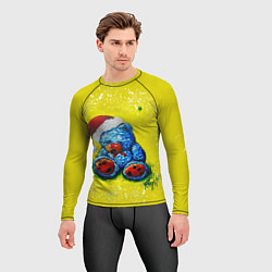 Рашгард мужской Плюшевый Санта Клаус, цвет: 3D-принт — фото 2