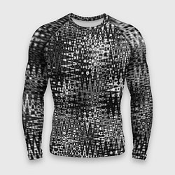 Рашгард мужской Абстракция чёрно-белый, цвет: 3D-принт