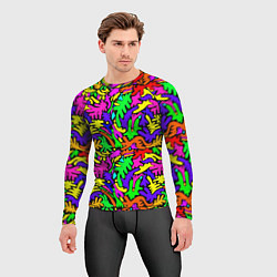 Рашгард мужской Яркие цветные каракули, цвет: 3D-принт — фото 2