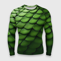 Рашгард мужской Зеленая чешуя змеи, цвет: 3D-принт