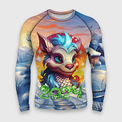 Мужской рашгард Новогодний дракон 2024