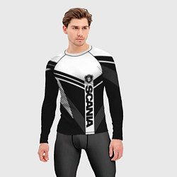 Рашгард мужской Scania логотип на абстрактном фоне, цвет: 3D-принт — фото 2